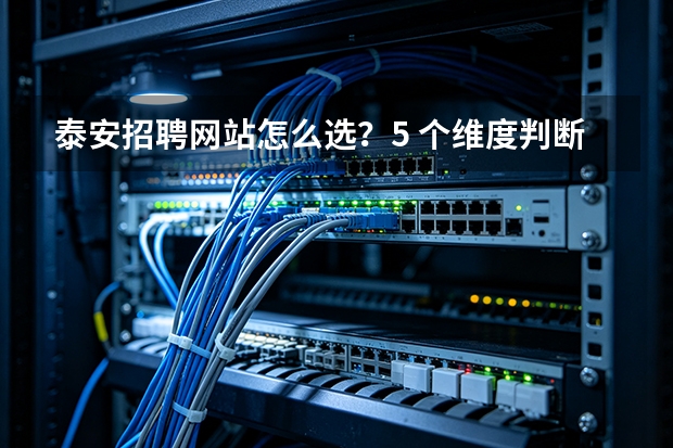 泰安招聘网站怎么选？5 个维度判断一个平台值不值得用