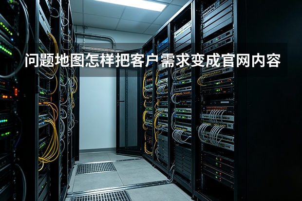 问题地图怎样把客户需求变成官网内容？